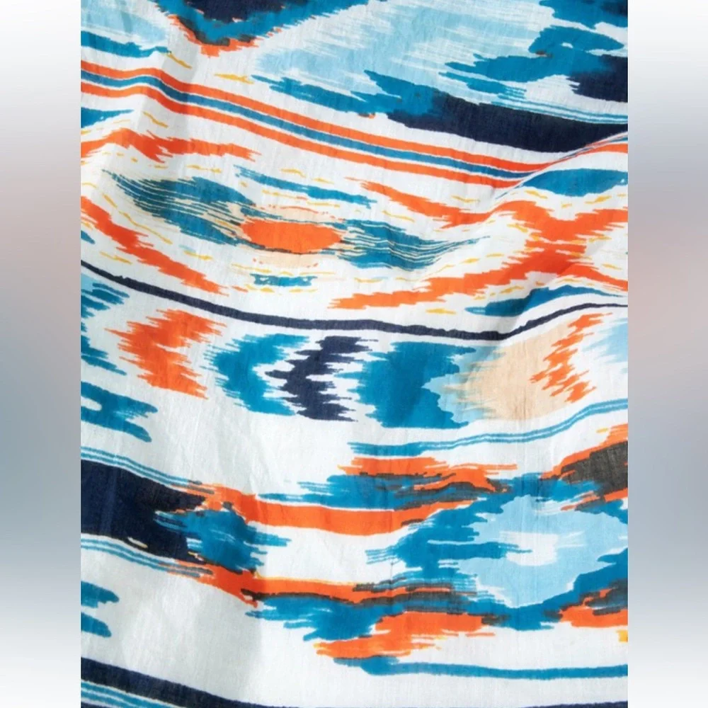 NWT Ruggine Handcrafted Ocean Blue Bohemian Ethnic Print Shoulder Bag - Picture 4 of 6